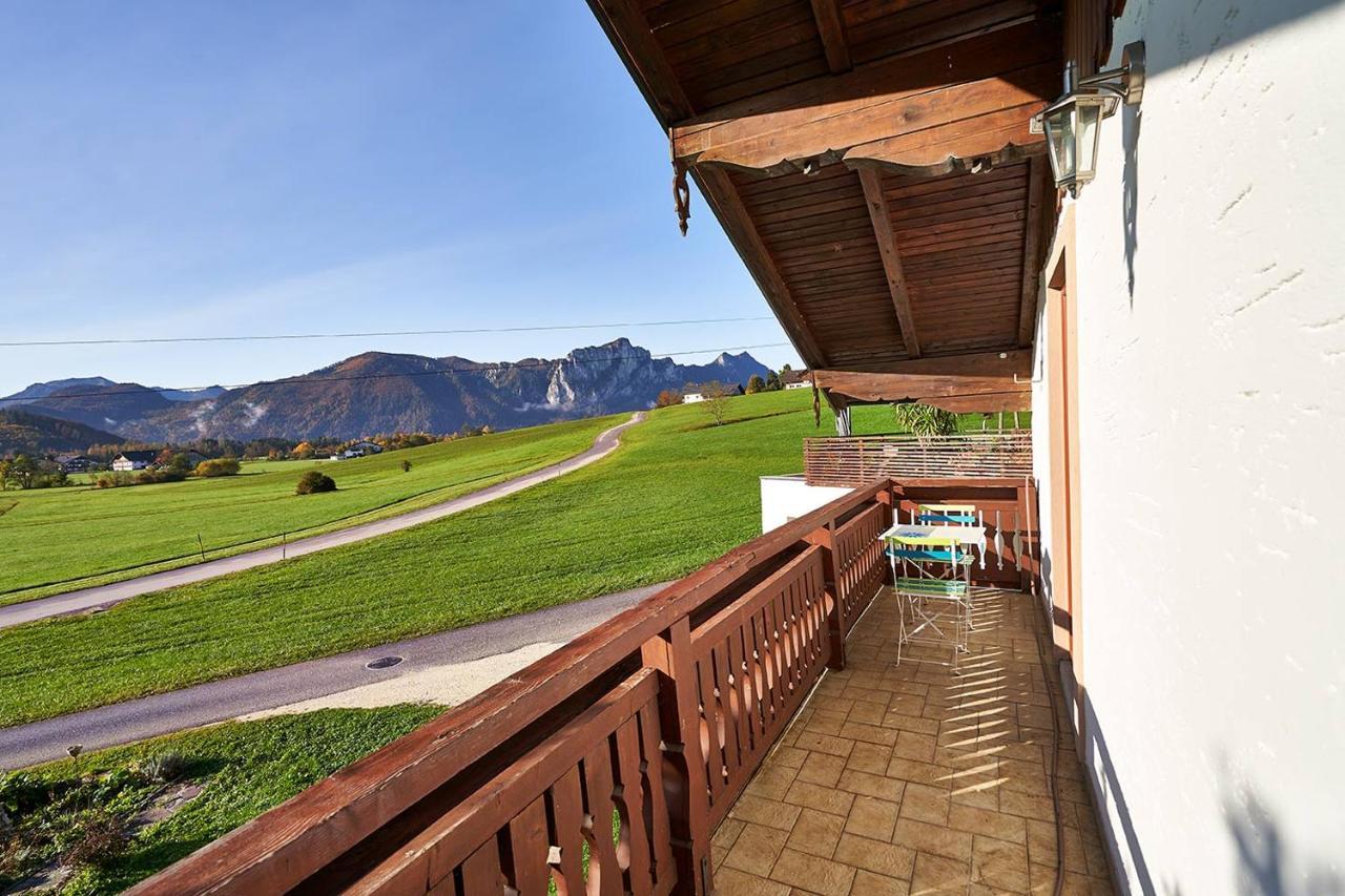 Bergblick Acht Mondsee Innerschwand Esterno foto